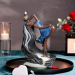 Resin Dancing Girl Incense Smoke Backflow Waterfall Fountain Burner Holder for Valentine’s Day
