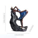 Resin Dancing Girl Incense Smoke Backflow Waterfall Fountain Burner Holder for Valentine’s Day - 图片 5